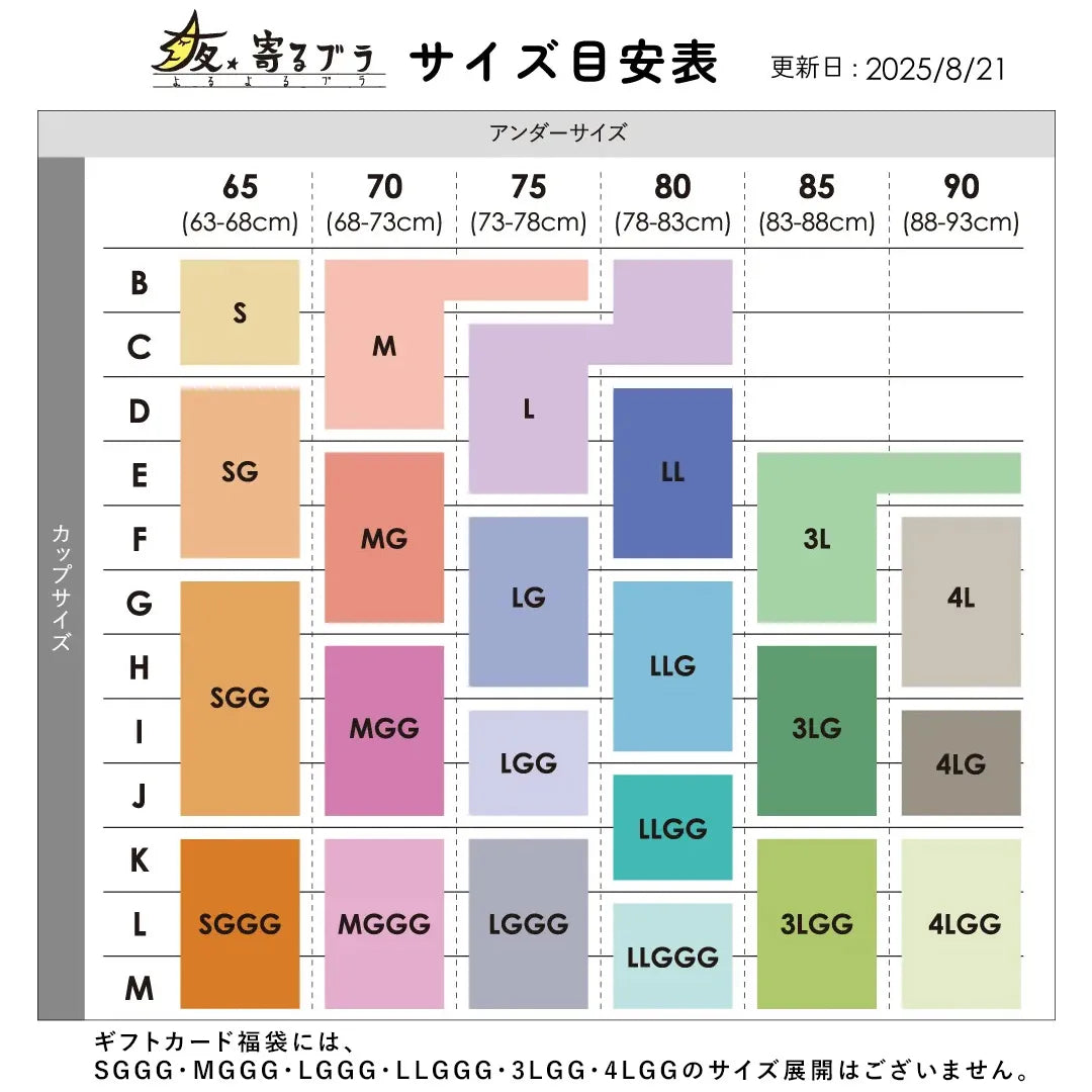 【2026年夜寄るブラ福袋】ナイトブラ 10枚福袋【 B65 - K90 】