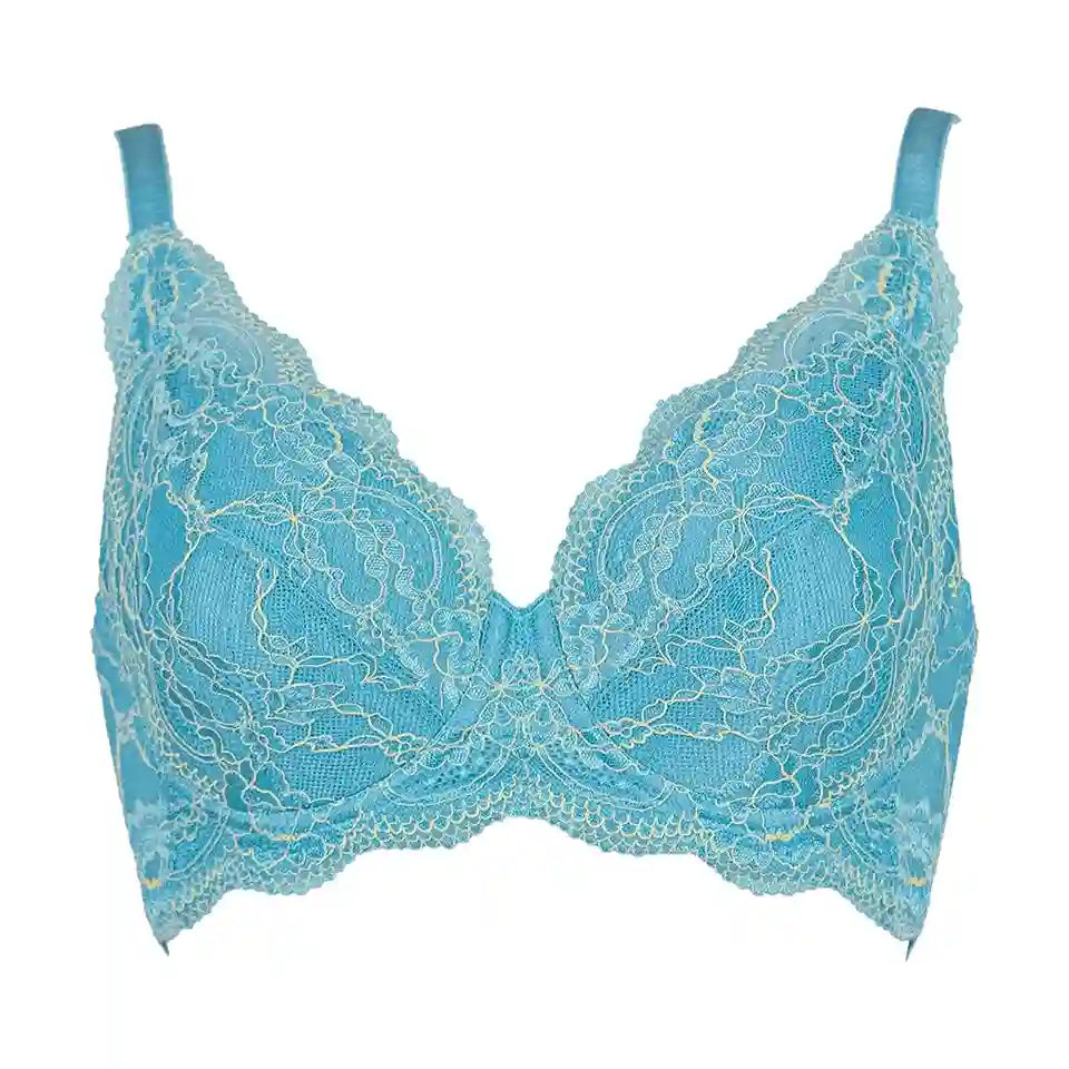 【アウトレット】どんとこいブラ ブラジャー アクア【 C65 - K90 】