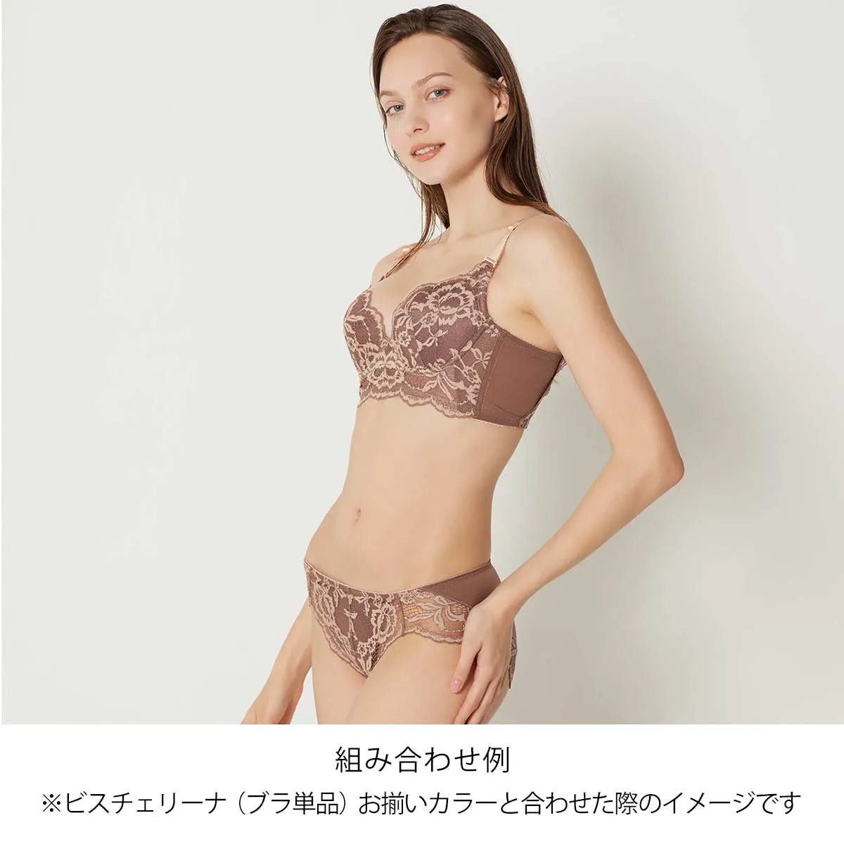 【新色】ビスチェリーナ スタンダードショーツ ブラウン【 M - 3L 】