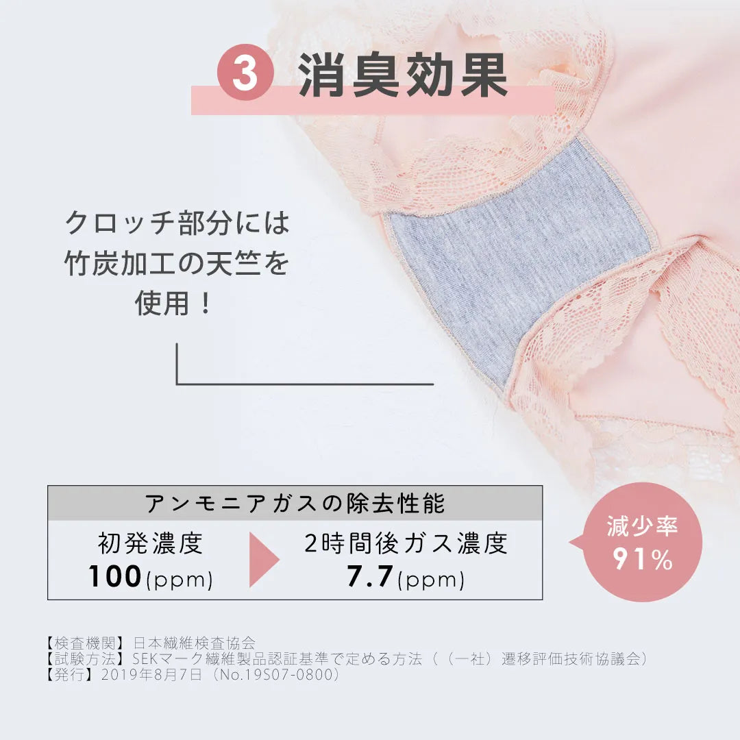 すっぽりショーツ ピーチピンク【 M - 3L 】