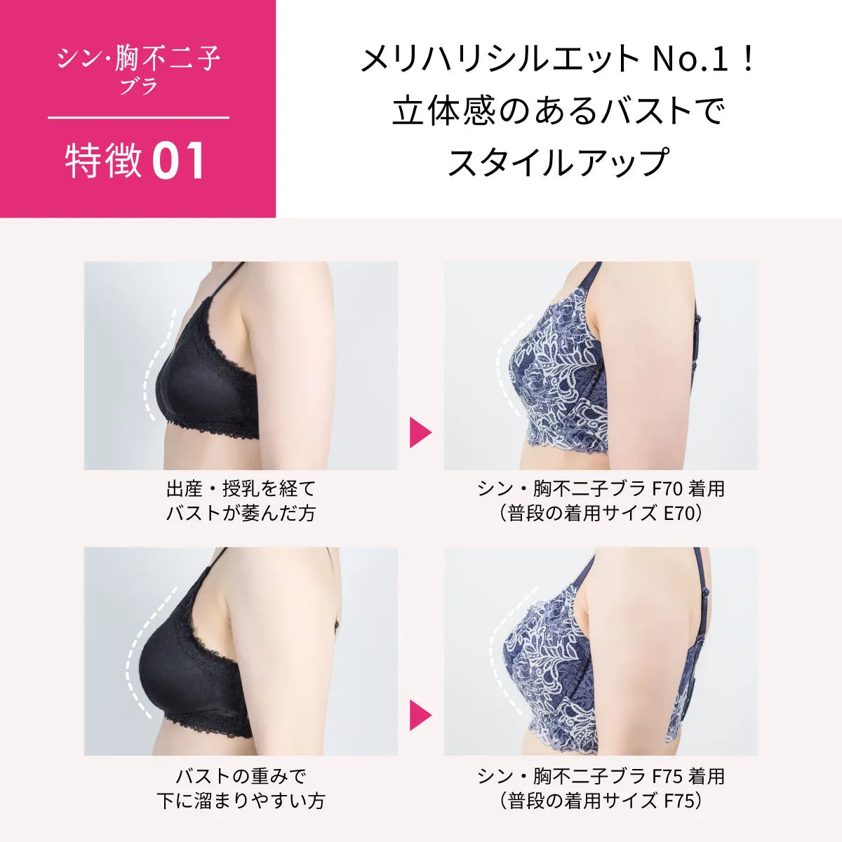 限定ハロウィンセール-2本特別セット【アウトレット】シン・胸不二子ブラ ブラジャー ミルクティー&ルビー【 C65 - K90 】