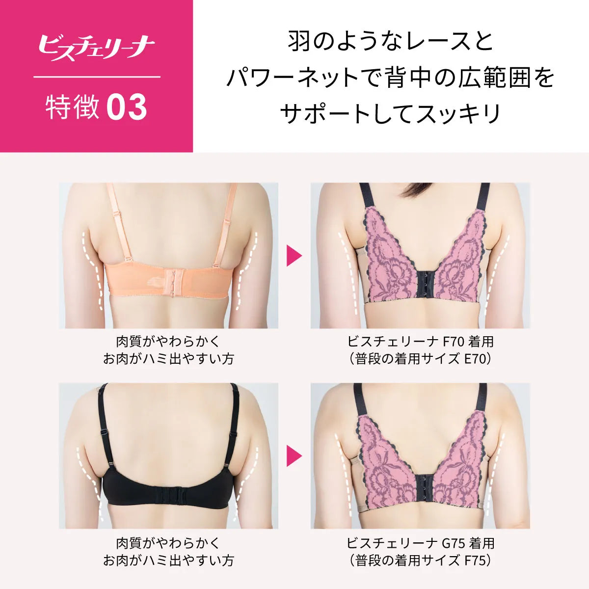 【限定ハロウィンセール】ビスチェリーナ ブラジャー2本セット ピンク&ミスティアクア【 C65 - K90 】