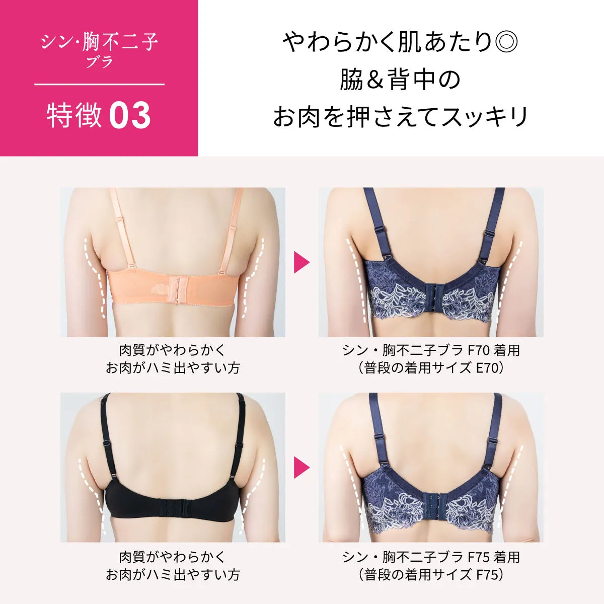 限定ハロウィンセール-2本特別セット【アウトレット】シン・胸不二子ブラ ブラジャー ミルクティー&ルビー【 C65 - K90 】