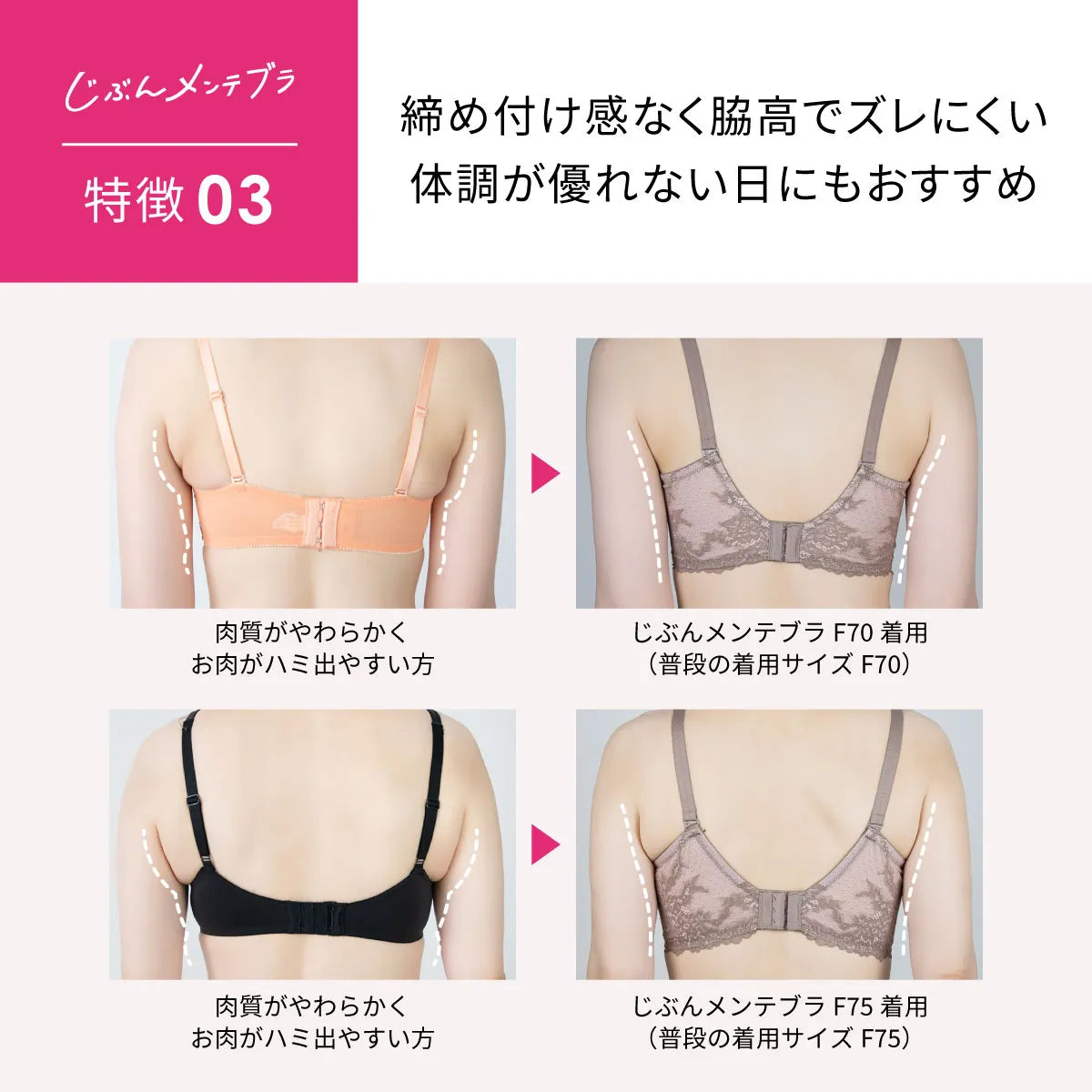 じぶんメンテブラ ブラジャー