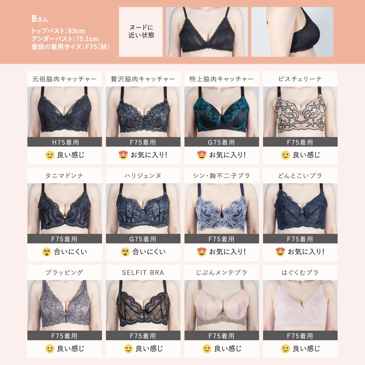 【アウトレット】はぐくむブラ ブラジャー ピンクベージュ【 C65 - G80 】