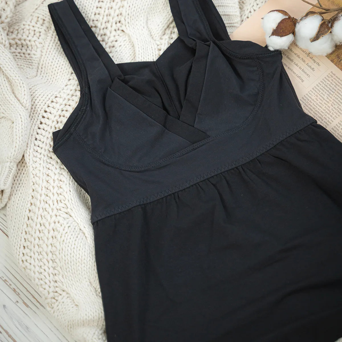 【新商品】夜寄るコットンインナー ブラック【 B65 - M90 】