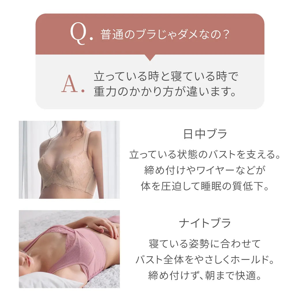 【新商品】夜寄るブラコットンインナー アイボリー【 B65 - M90 】