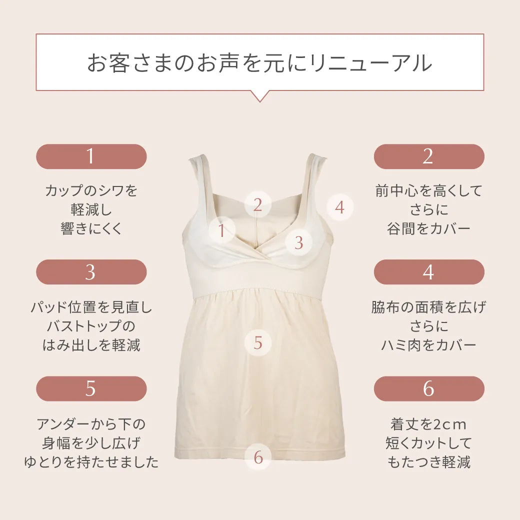 【リニューアル】夜寄るコットンインナー アイボリー【B65-M90対応】