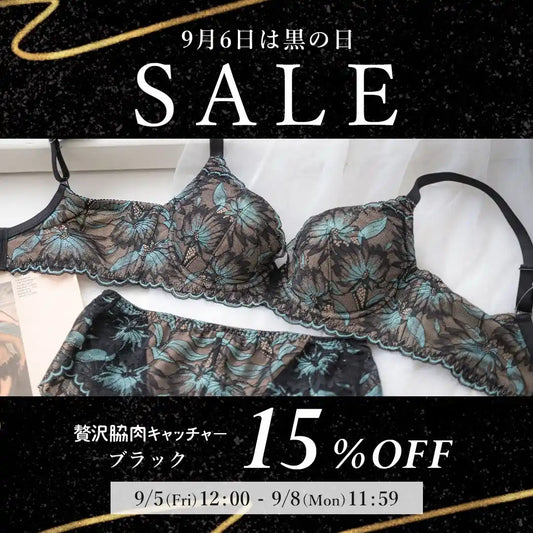 【黒の日セール】贅沢脇肉キャッチャー ブラジャー ブラック【 B65 - K90 】