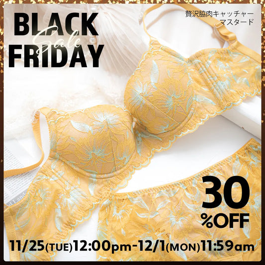BLACK FRIDAY【アウトレット】贅沢脇肉キャッチャー ブラジャー マスタード【 C65 - K90 】