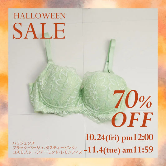 限定ハロウィンセール【アウトレット】ハリジェンヌ ブラジャー シアーミント【 B65 - K90 】
