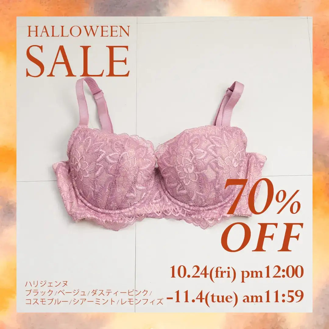 限定ハロウィンセール【アウトレット】ハリジェンヌ ブラジャー ダスティーピンク【 B65 - K90 】