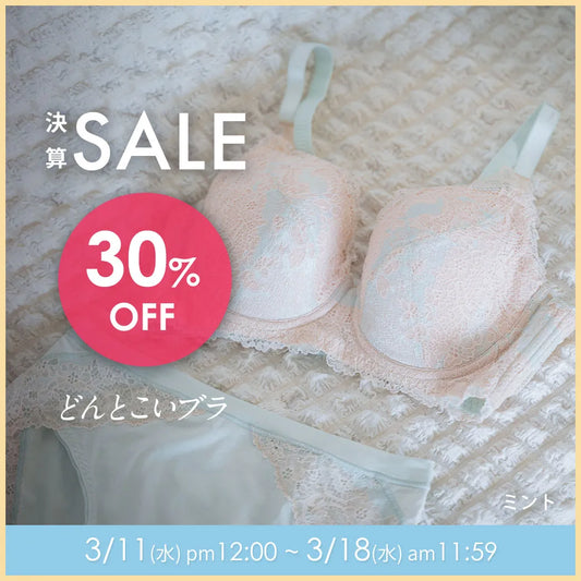 【タイムセール】【アウトレット】どんとこいブラ ブラジャー ミント【 D65 - K90 】