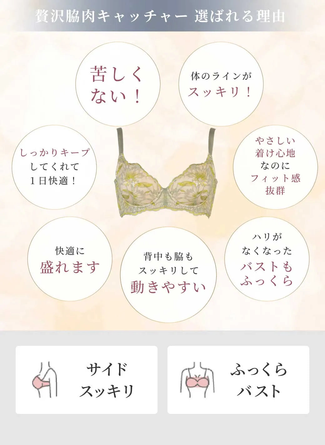 贅沢脇肉キャッチャーの補整イメージ