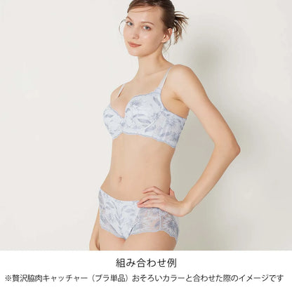 【新色】贅沢脇肉キャッチャー ボーイレングスショーツ ブルーグレー【 M - 3L 】