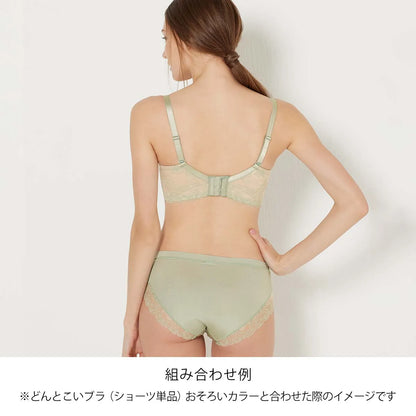【新色】どんとこいブラ ブラジャー パールグリーン【 D65 - M90 】