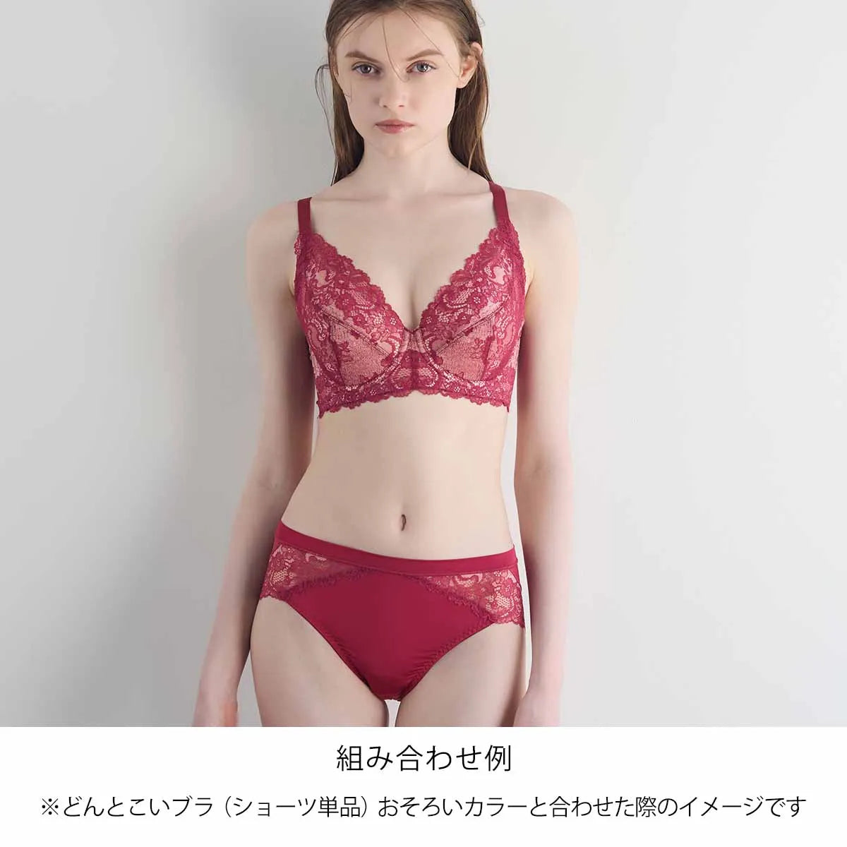 【新色】どんとこいブラ 補整 ブラジャー ワイン【D65-M90】