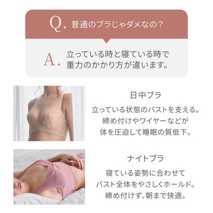 夜寄るブラ ナイトブラ ブラック【 B65 - M90 】