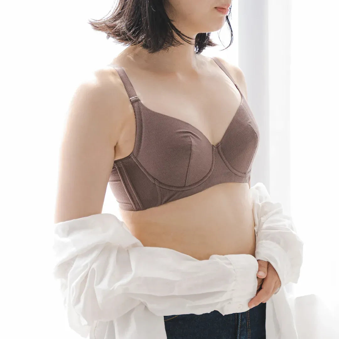 【新商品】どんとこいブラNatury（ナチュリー）ブラジャー ナチュラルブラウン【 D65 - M100 】