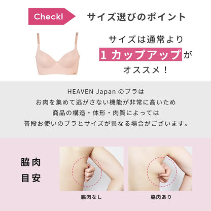 【新商品】ビスチェリーナノンレース ブラジャー ヌーディベージュ【C65 - M90 】