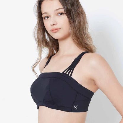 【新商品】スポーツブラ ブラジャー ブラック【 E65 - K90 】