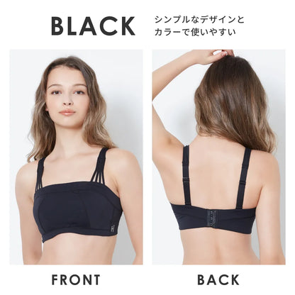 【新商品】スポーツブラ ブラジャー ブラック【 E65 - K90 】
