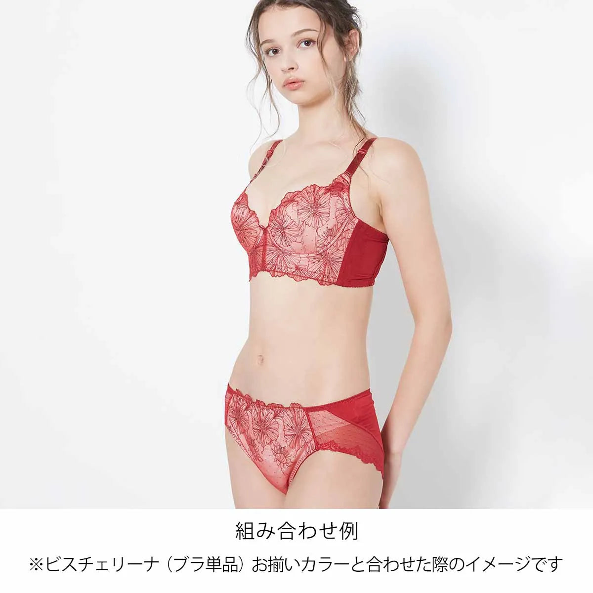 【新色】ビスチェリーナ スタンダードショーツ レッド【 M - 3L 】