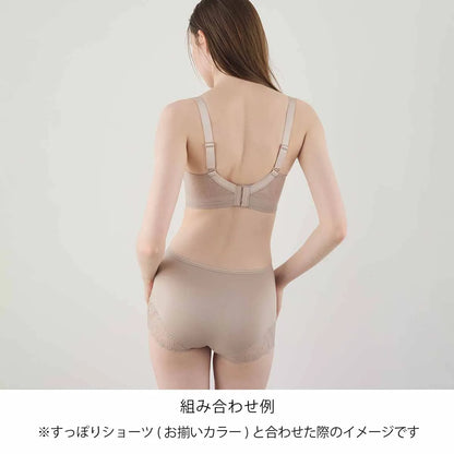 【新商品】コンパクトブラ 補整 ブラジャー グレージュ【E65-K90】