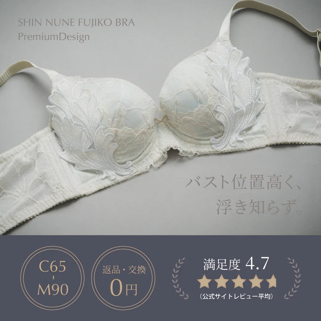 【予約ホリデーコフレ】シン・胸不二子ブラ 補整 ブラジャー ルミナス【C65-M90】