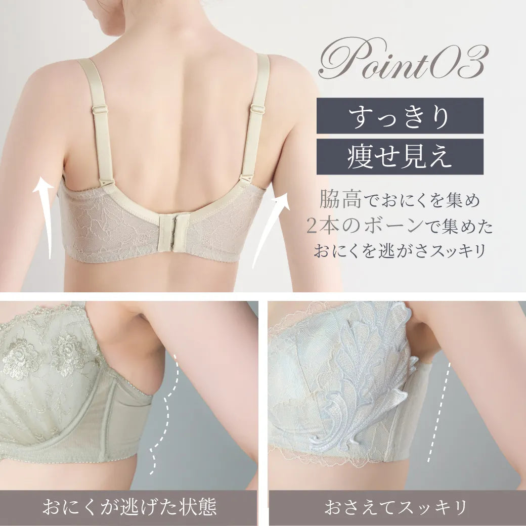 【予約ホリデーコフレ】シン・胸不二子ブラ 補整 ブラジャー ルミナス【C65-M90】