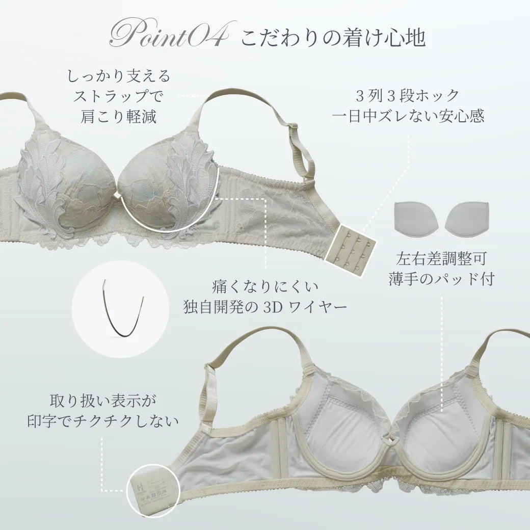 【予約ホリデーコフレ】シン・胸不二子ブラ 補整 ブラジャー ルミナス【C65-M90】