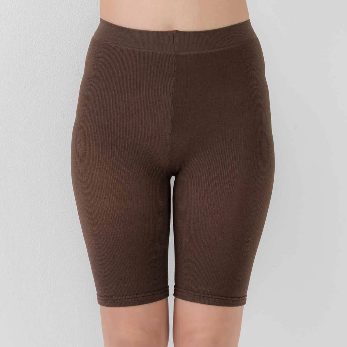 【新商品】ふわぽか3分丈パンツ ブラウン【M-L】