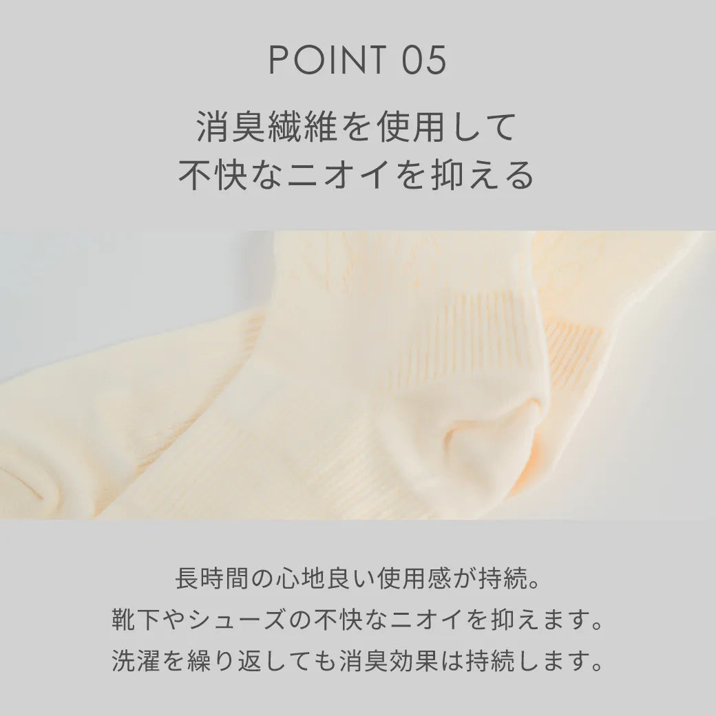 疲れしらずのくつした クロシェ ライトブルー【22-25cm】