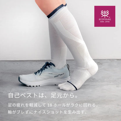 ゴルフの靴下ハイソックスタビ ブラック【22-25cm】