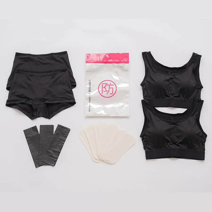 HEAVEN Japan 3点セット 新商品】防災下着セット ブラック【 M - 3L 】 – HEAVEN Japan