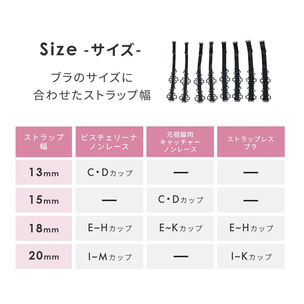 【新商品】デザインストラップ ブラック【13-20ｍｍ】