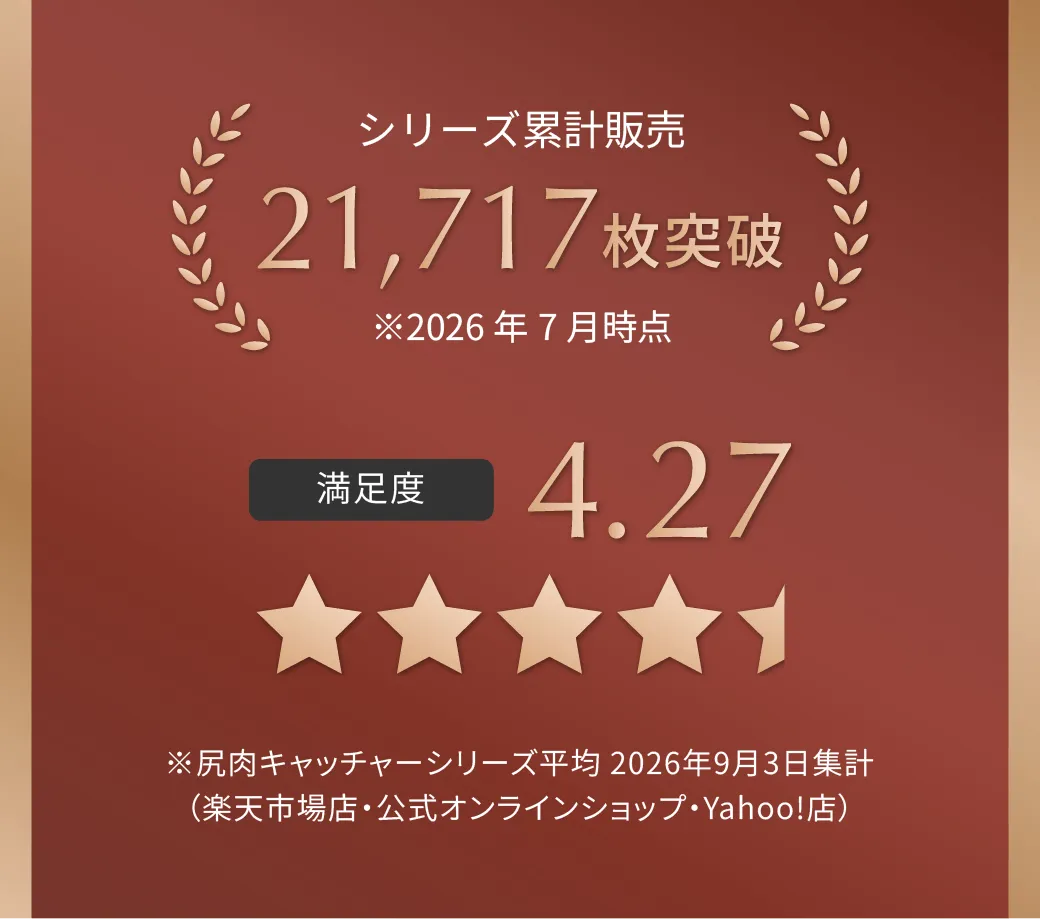 シリーズ累計販売 21,717枚突破 満足度4.27