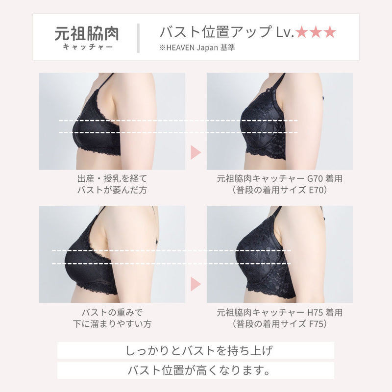 【アウトレット】元祖脇肉キャッチャー ブラジャー ライラック【 B65 - K90 】