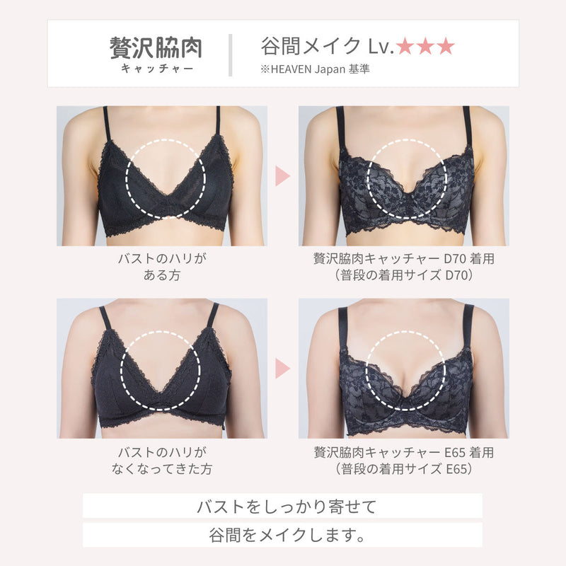 【アウトレット】贅沢脇肉キャッチャー ブラジャー イエロー【 B65 - G90 】